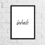 Inhale Exhale Set Of 2 Bedroom Simple Wall Decor Prints