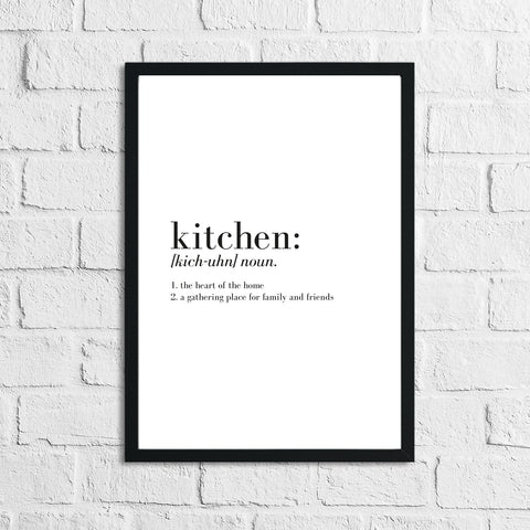 Kitchen Definition Simple Wall Decor Print