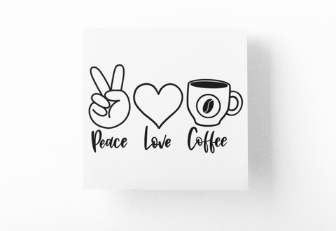 Peace Love Coffee Sticker