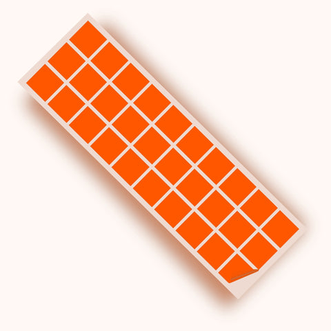 Orange Matte 2 in SQ Vinyl Wall Tile Stickers Kitchen & Bathroom Transfers