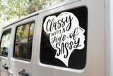 Classy With A Side Of Sassy Sarcastic Sticker