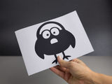 Funny Cartoon Bird Sticker