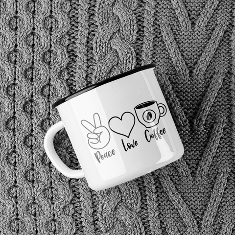 Peace Love Coffee Mug