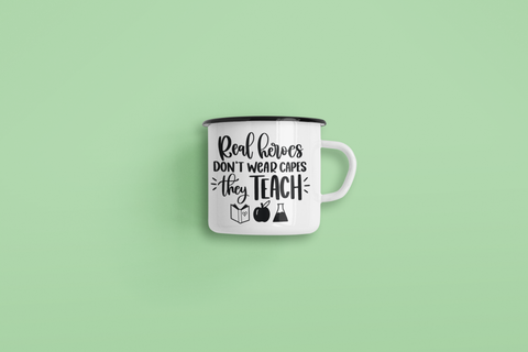 Real Heroes Dont Wear Capes They Teach Teacher Mug