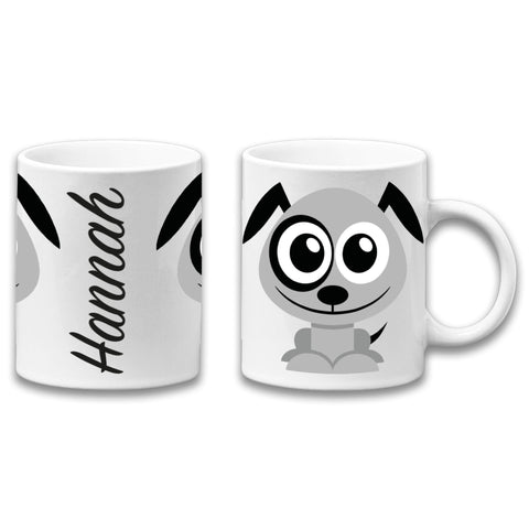 Adorable Puppy Personalised Your Name Gift Mug
