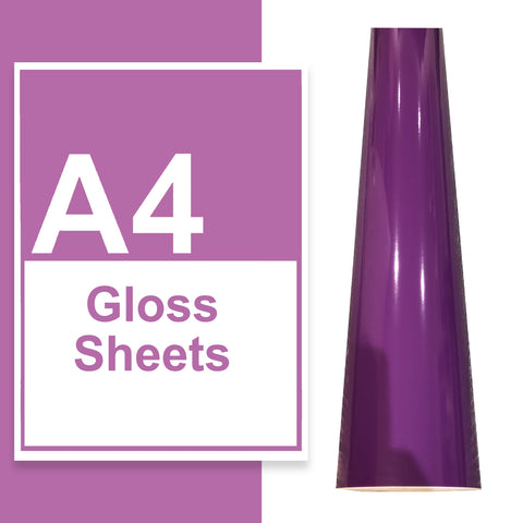 A4 A3 A2 Gloss Vinyl Sheets Purple