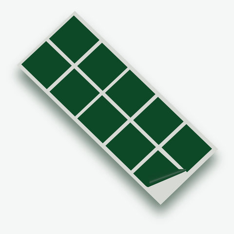 Racing Green Gloss 100mm SQ Vinyl Wall Tile Stickers Kitchen & Bathroom Transfers