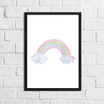 Rainbow Watercolour Children's Room Wall Decor Print