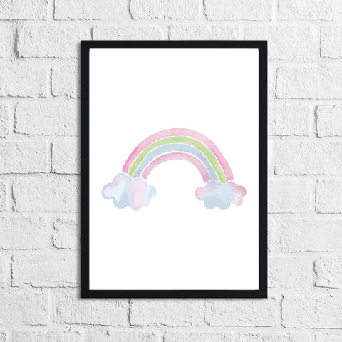 Rainbow Watercolour Children's Room Wall Decor Print