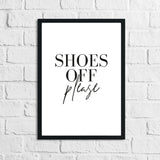 Shoes Off Please Simple Home Wall Decor Print