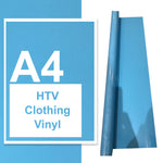 A4 A3 A2 Iron On Vinyl Sheets Sky Blue
