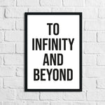 To Infinity And Beyond Children's Room Wall Bedroom Decor Print