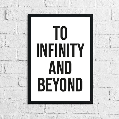 To Infinity And Beyond Children's Room Wall Bedroom Decor Print