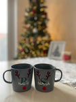 DIY Set Of 2 Create Own Personalised Initial Name Reindeer Christmas Mug Glass Sticker Label
