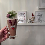 DIY Set Of 2 Create Own Personalised Initial Name Reindeer Christmas Mug Glass Sticker Label