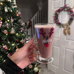 DIY Set Of 2 Create Own Personalised Initial Name Reindeer Christmas Mug Glass Sticker Label