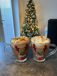 DIY Set Of 2 Create Own Personalised Initial Name Reindeer Christmas Mug Glass Sticker Label
