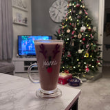 DIY Set Of 2 Create Own Personalised Initial Name Reindeer Christmas Mug Glass Sticker Label