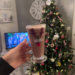 DIY Set Of 2 Create Own Personalised Initial Name Reindeer Christmas Mug Glass Sticker Label